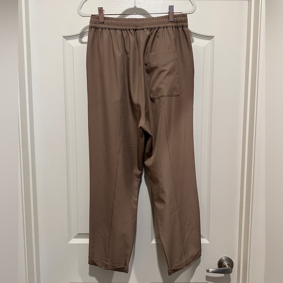Varley Cypress Turn Up Stretch Twill Taupe Casual Neutral Relaxed Pants Small - Picture 9 of 11